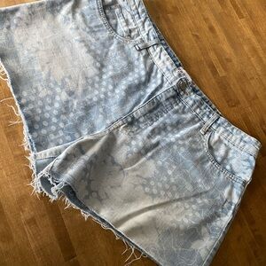 Frayed jeans high rise denim Shorts sz12
